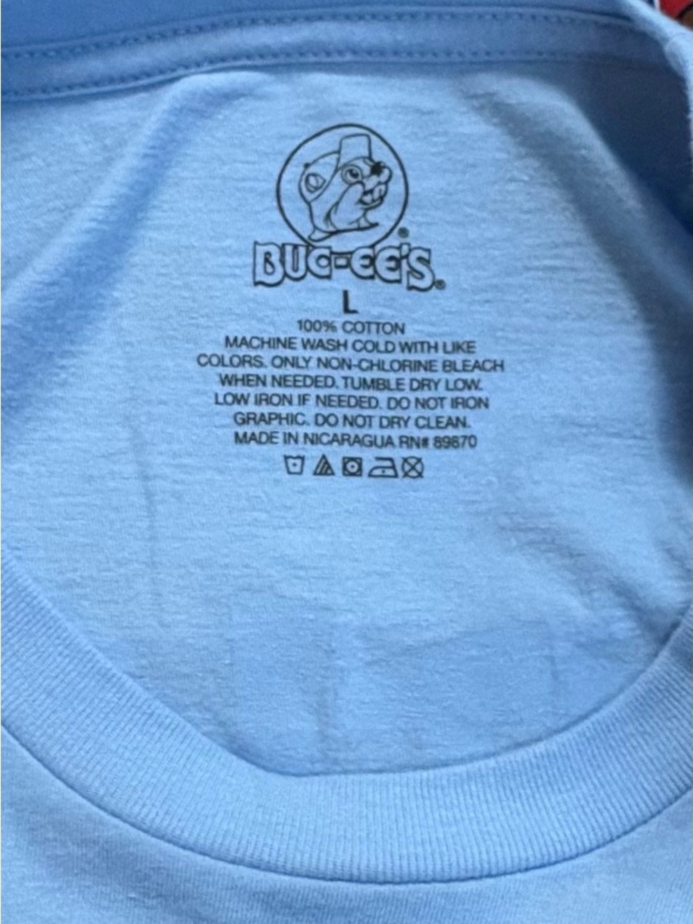 Buc-ees 2025 4th of July Authentic Blue Sweet Land Of Liberty T-Shirt Adult Sz L - Picture 7 of 7
